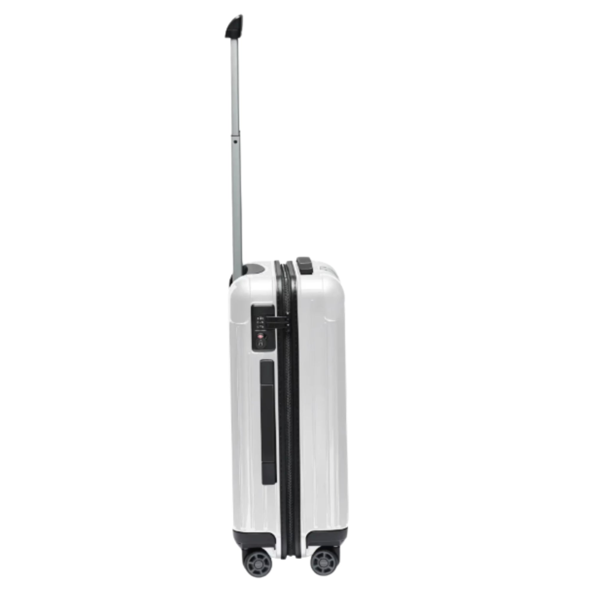 Maleta Porsche Rimowa blanca de policarbonato ultraligero con ruedas multidireccionales