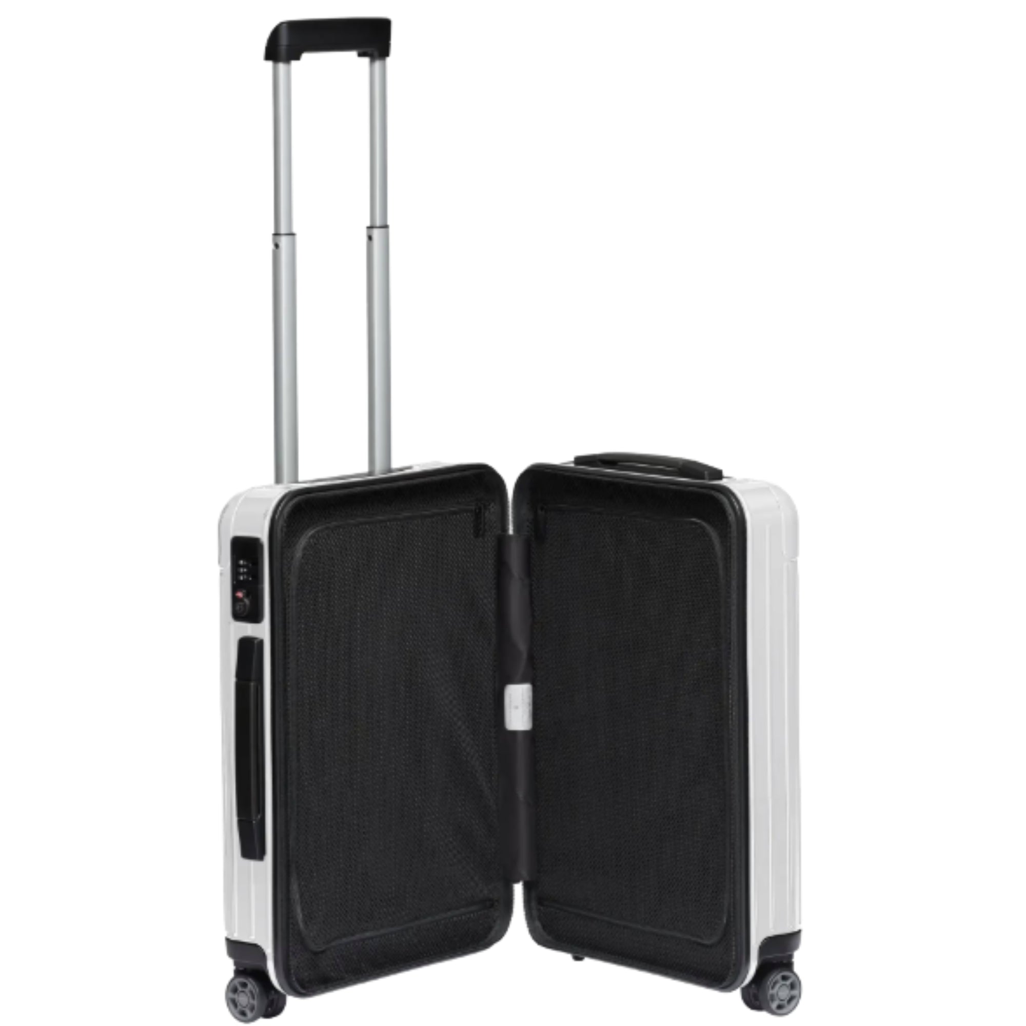 Interior maleta Porsche Rimowa PTS con forro Porsche y compartimentos premium