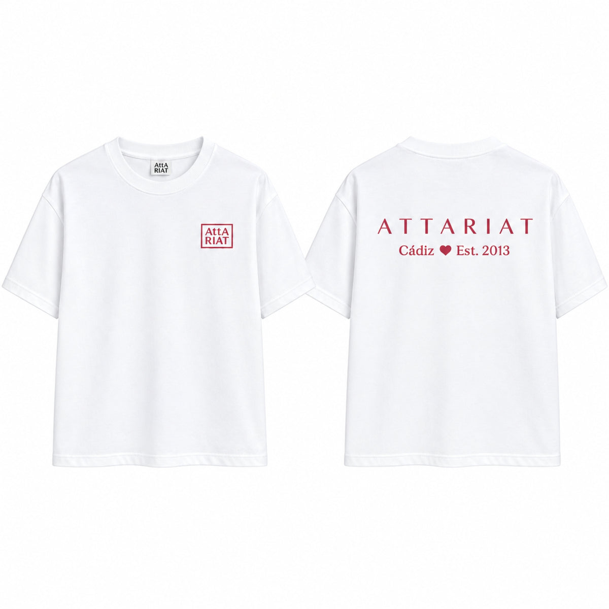 Camiseta ATTARIAT rosa con logo bordado