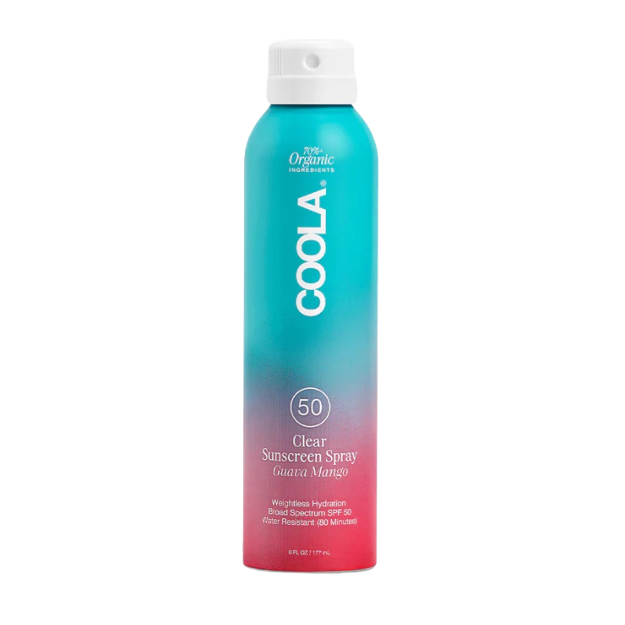 Protector solar en spray Coola SPF 50 Guava Mango 177 ml