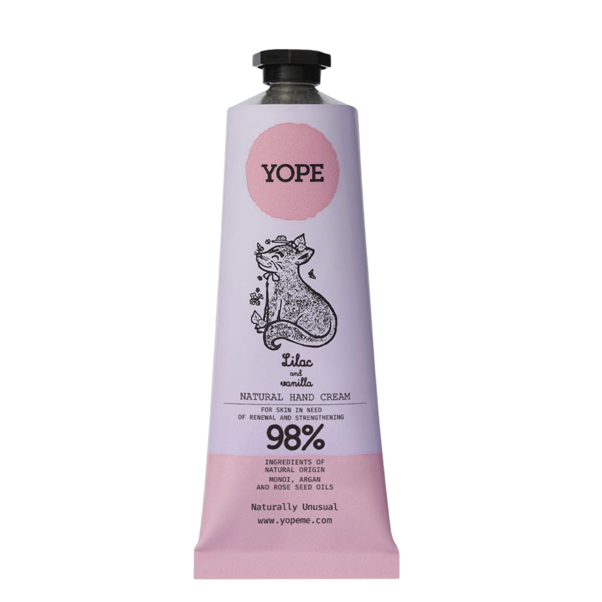 Crema de manos natural con lila y vainilla para hidratar y proteger las manos