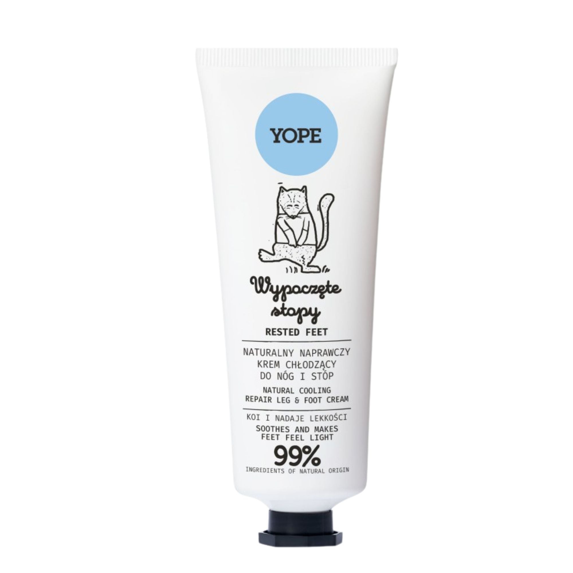 Crema refrescante para piernas cansadas y pies fatigados con ingredientes de origen natural.