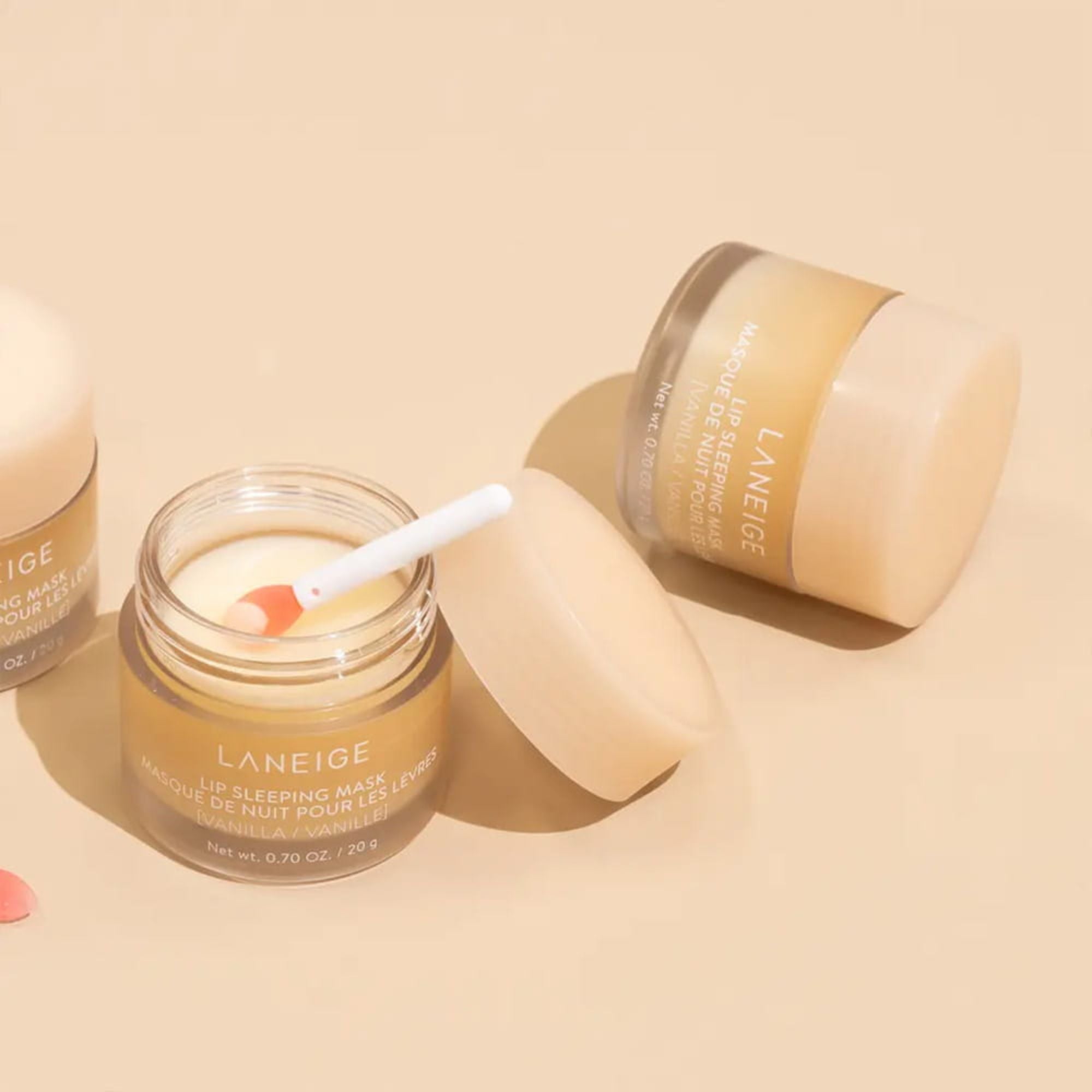 Resultado de labios suaves, nutridos y revitalizados usando LANEIGE Lip Sleeping Mask Vanilla