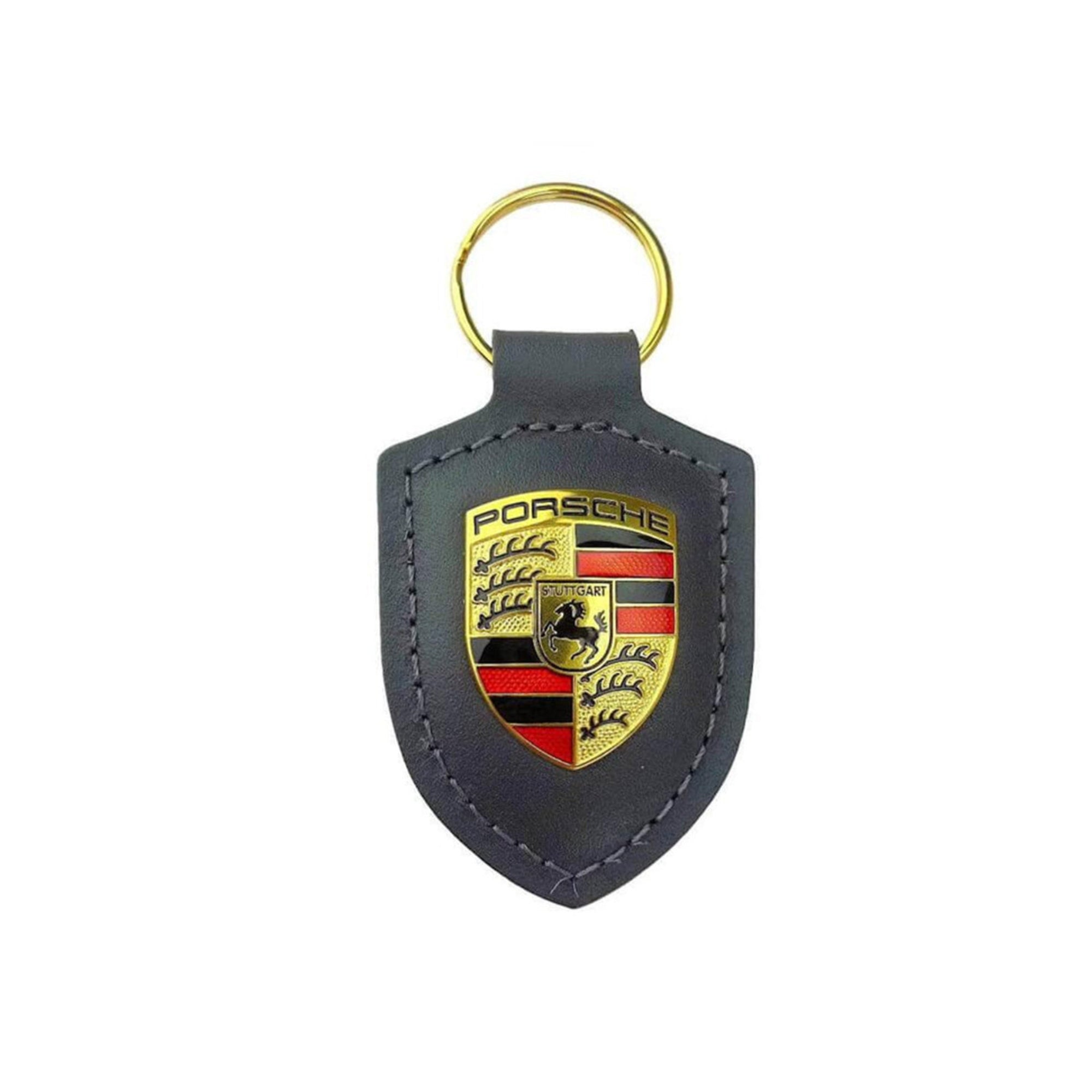 LLAVERO INSIGNIA PORSCHE GRIS