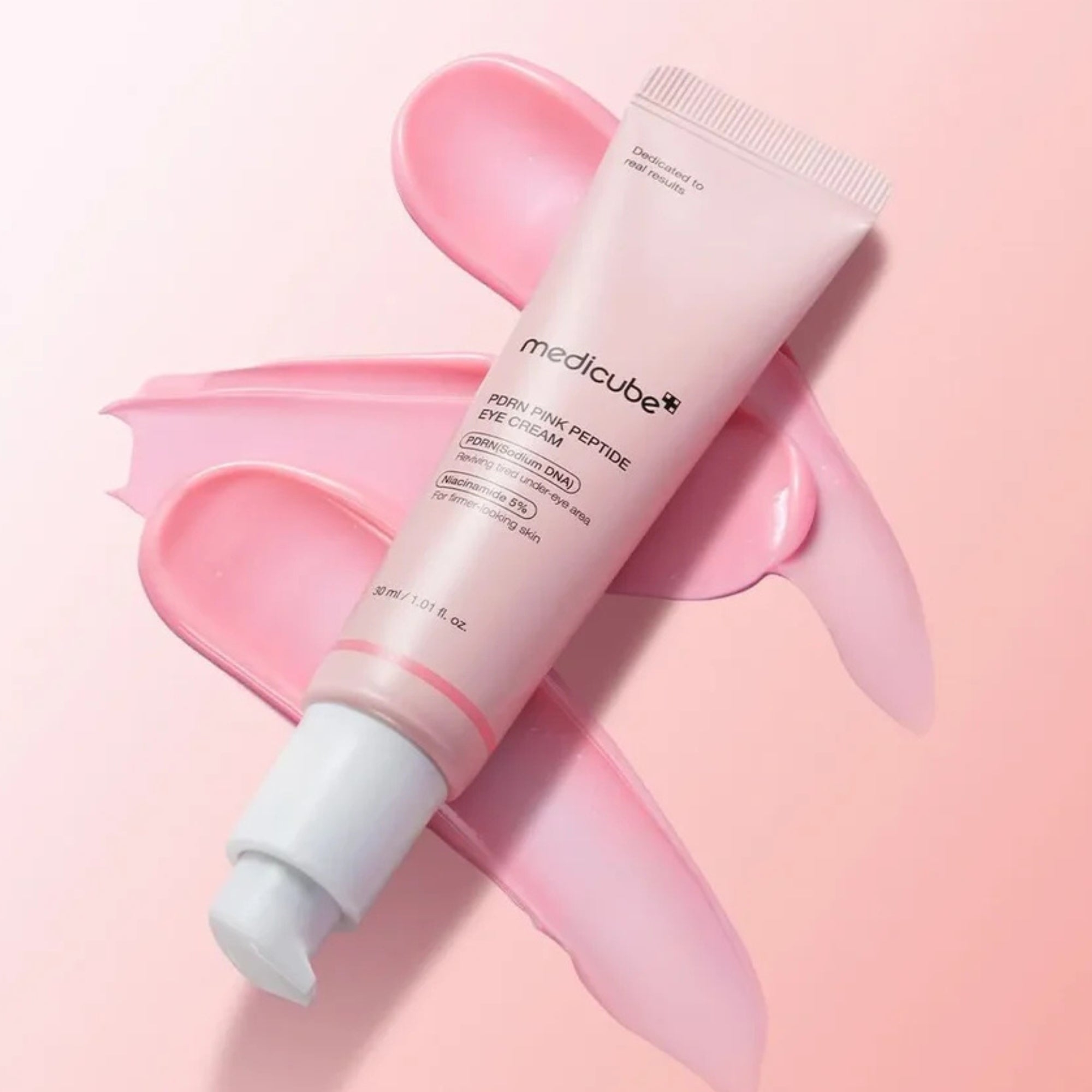 Textura ligera de PDRN Pink Peptide Eye Cream para ojeras y líneas finas