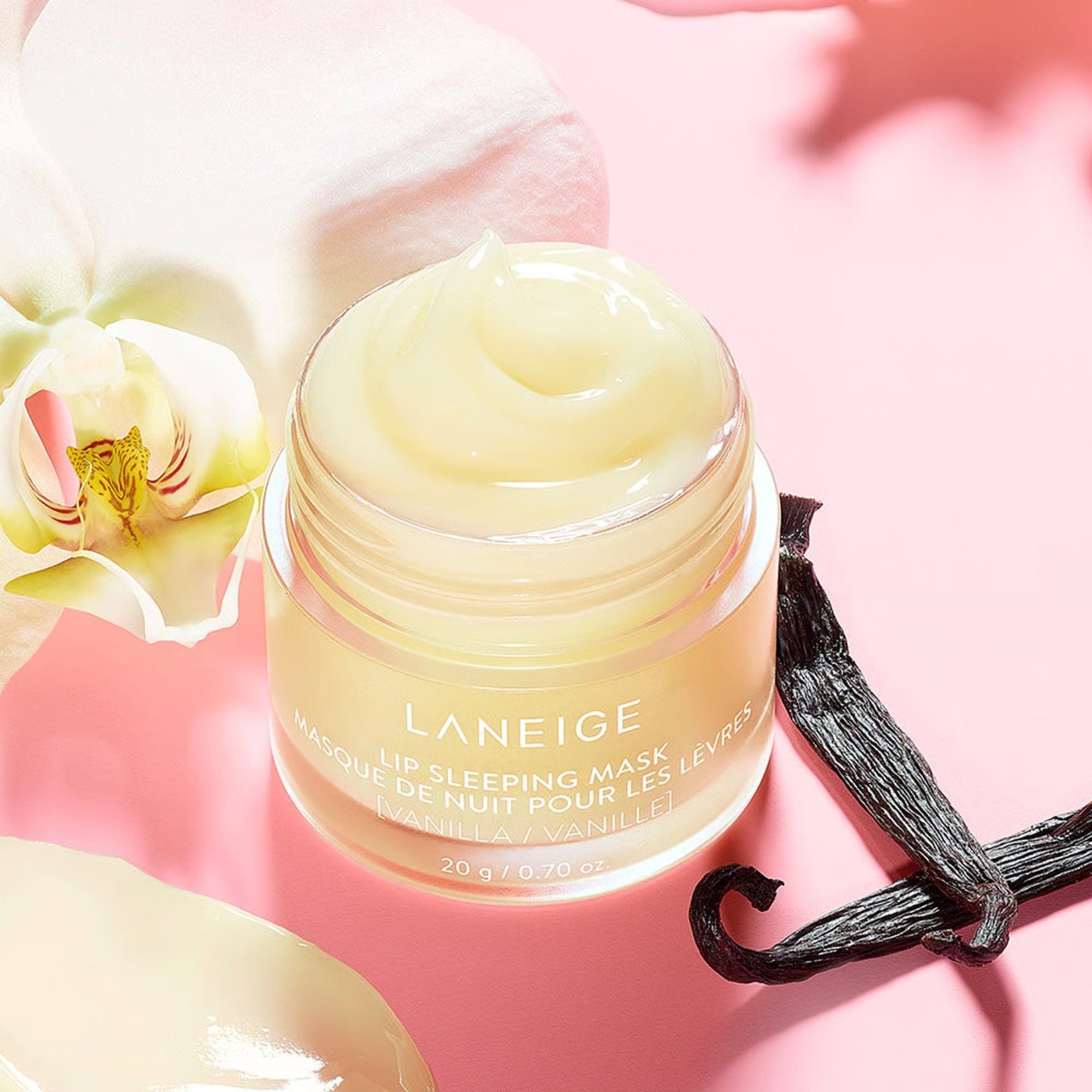 Tratamiento nocturno vanilla para labios con vitamina C y manteca de karité de LANEIGE