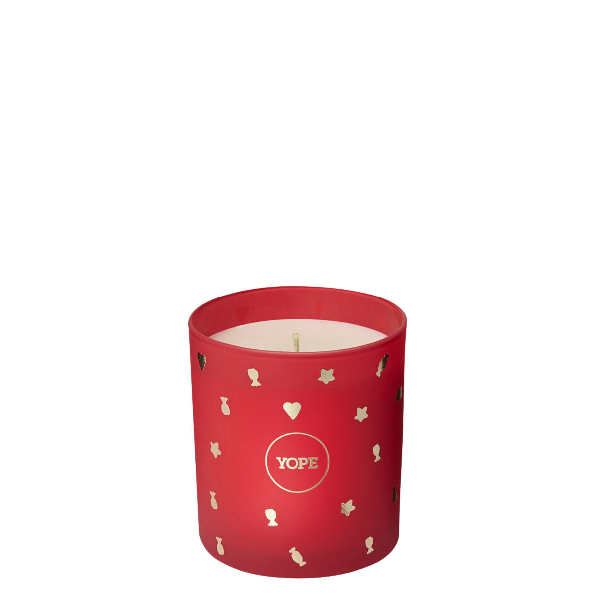 Vela de soja YOPE Winter Pralines con fragancia de chocolate y cereza
